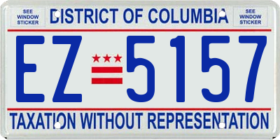 DC license plate EZ5157