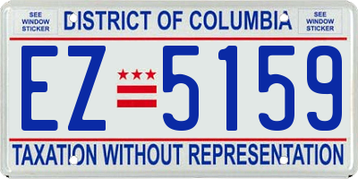 DC license plate EZ5159