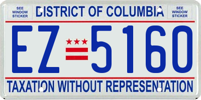 DC license plate EZ5160