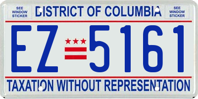 DC license plate EZ5161