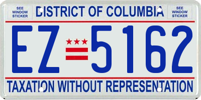 DC license plate EZ5162