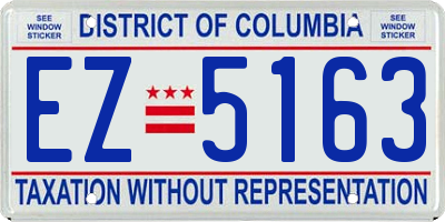 DC license plate EZ5163