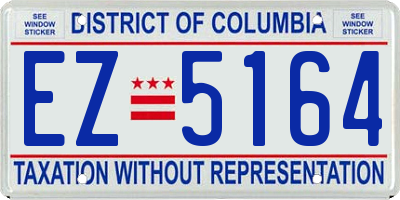 DC license plate EZ5164