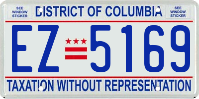 DC license plate EZ5169