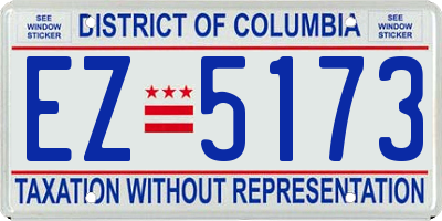 DC license plate EZ5173