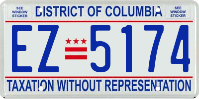 DC license plate EZ5174