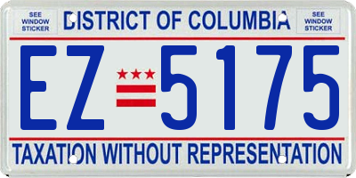 DC license plate EZ5175