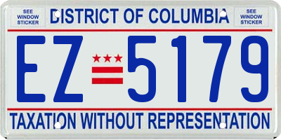 DC license plate EZ5179