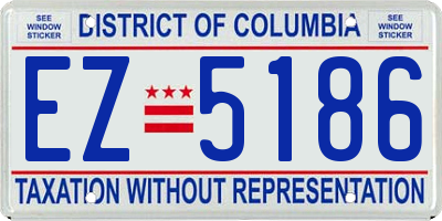 DC license plate EZ5186