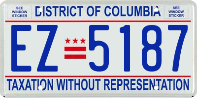 DC license plate EZ5187