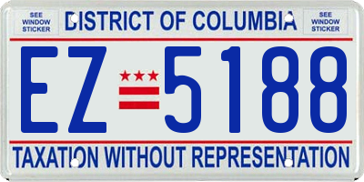 DC license plate EZ5188