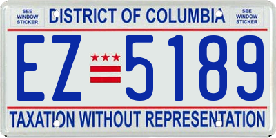 DC license plate EZ5189