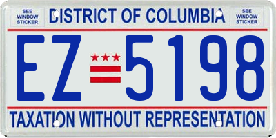 DC license plate EZ5198