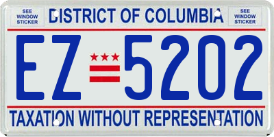 DC license plate EZ5202