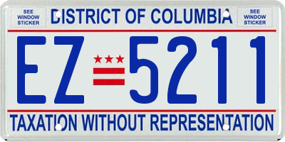 DC license plate EZ5211