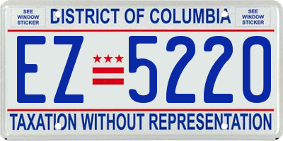 DC license plate EZ5220