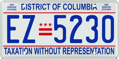 DC license plate EZ5230