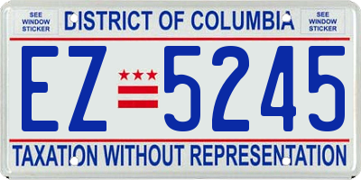 DC license plate EZ5245