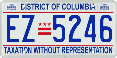 DC license plate EZ5246