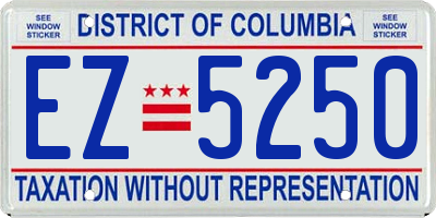 DC license plate EZ5250