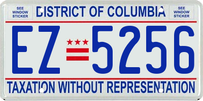 DC license plate EZ5256