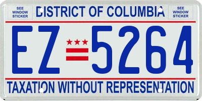 DC license plate EZ5264