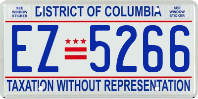 DC license plate EZ5266