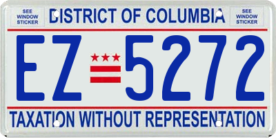 DC license plate EZ5272