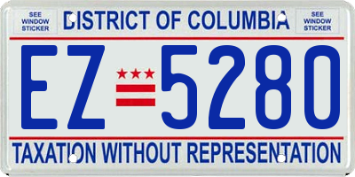 DC license plate EZ5280