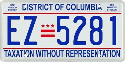 DC license plate EZ5281