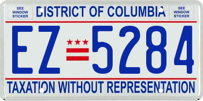 DC license plate EZ5284