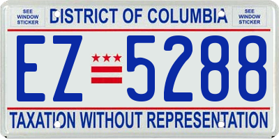 DC license plate EZ5288