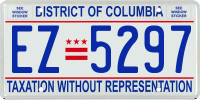 DC license plate EZ5297