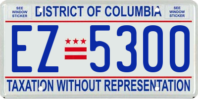 DC license plate EZ5300