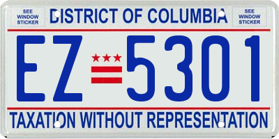 DC license plate EZ5301