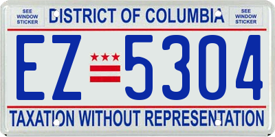 DC license plate EZ5304