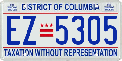 DC license plate EZ5305