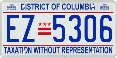 DC license plate EZ5306