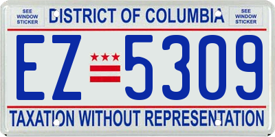 DC license plate EZ5309