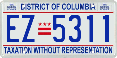 DC license plate EZ5311