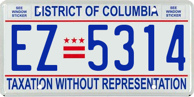 DC license plate EZ5314