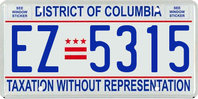 DC license plate EZ5315