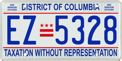 DC license plate EZ5328