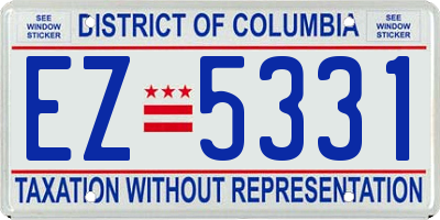 DC license plate EZ5331