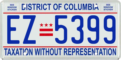 DC license plate EZ5399