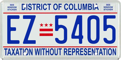 DC license plate EZ5405