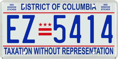 DC license plate EZ5414