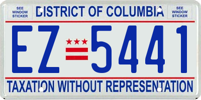 DC license plate EZ5441