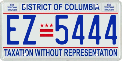 DC license plate EZ5444