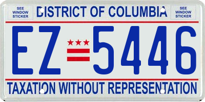 DC license plate EZ5446